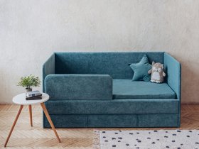 Диван-кровать Happy (бирюзовый) в Шахте - shahta.mebel-nsk.ru | фото