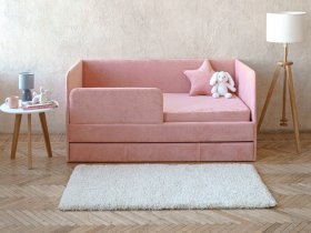 Диван-кровать Happy (коралловый) в Шахте - shahta.mebel-nsk.ru | фото