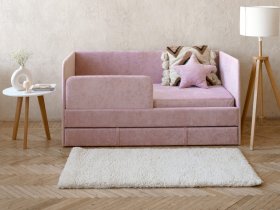 Диван-кровать Happy (розовый) в Шахте - shahta.mebel-nsk.ru | фото