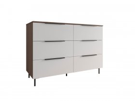Комод 1300 Роза (орех франклин карамельный/бежевый скин) в Шахте - shahta.mebel-nsk.ru | фото