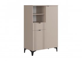 Комод 2 Рич (кашемир/фрапучино матовый/черный) в Шахте - shahta.mebel-nsk.ru | фото