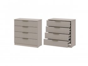 Комод 4 ящика (МДФ) Эккервуд (меланж) в Шахте - shahta.mebel-nsk.ru | фото