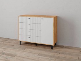 Комод «Катрин-13» (дуб крафт золотой/карбон фарфор) в Шахте - shahta.mebel-nsk.ru | фото