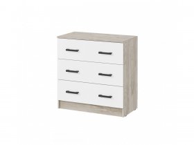 Комод КМ-02 Ронда (дуб крафт серый/дуб крафт белый) в Шахте - shahta.mebel-nsk.ru | фото