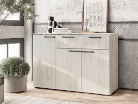 Комод Стандарт-4 NEW (дуб крафт белый) в Шахте - shahta.mebel-nsk.ru | фото