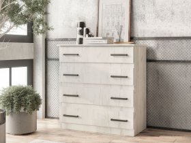 Комод Стандарт-6 NEW (дуб крафт белый) в Шахте - shahta.mebel-nsk.ru | фото