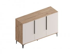 Комод трехстворчатый Сицилия (дуб альпийский/тефия) в Шахте - shahta.mebel-nsk.ru | фото