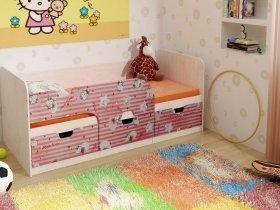 Кровать детская с ящиками 1,86 Минима Hello Kitty в Шахте - shahta.mebel-nsk.ru | фото