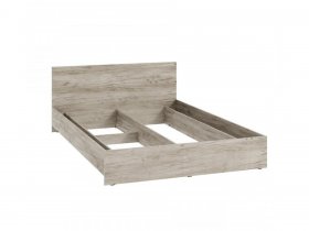 Кровать двухспальная КР-140 Ронда (дуб крафт серый) в Шахте - shahta.mebel-nsk.ru | фото
