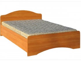 Кровать двуспальная 1,6м-1 (круглая спинка) в Шахте - shahta.mebel-nsk.ru | фото