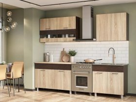 Кухонный гарнитур Босфор 2,0м (дуб сонома/венге) в Шахте - shahta.mebel-nsk.ru | фото