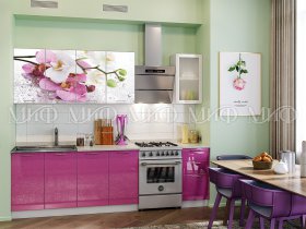 Кухонный гарнитур Орхидея (сиреневый) в Шахте - shahta.mebel-nsk.ru | фото