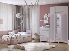 Модульная детская Милана (белое дерево/сакура) в Шахте - shahta.mebel-nsk.ru | фото