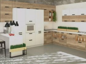 Модульная кухня Фиджи 2,3м (крафт) в Шахте - shahta.mebel-nsk.ru | фото