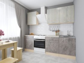 Модульная кухня Йота (пикард/цемент) в Шахте - shahta.mebel-nsk.ru | фото