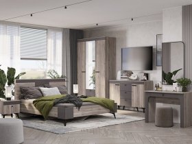 Модульная спальня Кассандра (дуб смоки/MF14) в Шахте - shahta.mebel-nsk.ru | фото