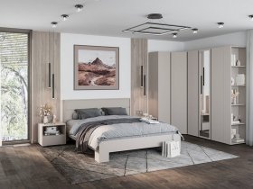 Модульная спальня Люмо (кашемир) в Шахте - shahta.mebel-nsk.ru | фото