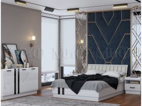 Модульная спальня Магнолия  (белый глянец) в Шахте - shahta.mebel-nsk.ru | фото