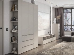 Модульная стенка Люмо (кашемир) в Шахте - shahta.mebel-nsk.ru | фото