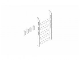 Пакет №10 Прямая лестница и опоры для двухъярусной кровати Соня в Шахте - shahta.mebel-nsk.ru | фото