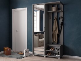 Прихожая «Ларго-2» (графит серый) в Шахте - shahta.mebel-nsk.ru | фото