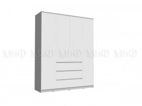 Шкаф 1600 с ящиками Челси (белый) в Шахте - shahta.mebel-nsk.ru | фото