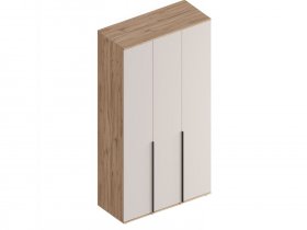 Шкаф 3-ств Сицилия (дуб альпийский/тефия) в Шахте - shahta.mebel-nsk.ru | фото