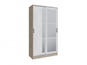 Шкаф-купе 1,2м «Стиль-2» (дуб крафт серый/дуб крафт белый) в Шахте - shahta.mebel-nsk.ru | фото