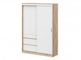 Шкаф-купе (1,5м) Брауни (дуб делано/белый) в Шахте - shahta.mebel-nsk.ru | фото