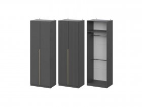 Шкаф ШК-75 Эккервуд (графит) в Шахте - shahta.mebel-nsk.ru | фото
