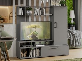 Стенка «Сиена» (графит серый) в Шахте - shahta.mebel-nsk.ru | фото