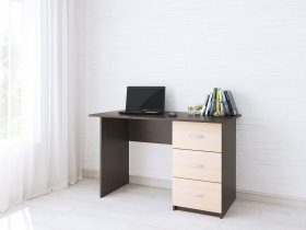Стол письменный Сити-1 (венге/дуб молочный) в Шахте - shahta.mebel-nsk.ru | фото