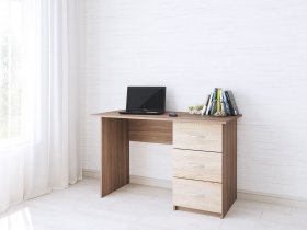 Стол письменный Сити-1 (ясень шимо темный/дуб сонома) в Шахте - shahta.mebel-nsk.ru | фото