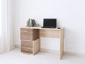 Стол письменный Сити-2 (ясень шимо темный/дуб сонома) в Шахте - shahta.mebel-nsk.ru | фото