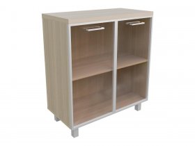 Тумба 2 двери со стеклом (бронза) Президент-ПРО Пр502 в Шахте - shahta.mebel-nsk.ru | фото