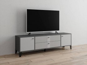Тумба под ТВ Парус-10 (графит/светло-серый) в Шахте - shahta.mebel-nsk.ru | фото