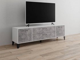 Тумба под ТВ Парус-13 (белый/ателье светлое) в Шахте - shahta.mebel-nsk.ru | фото